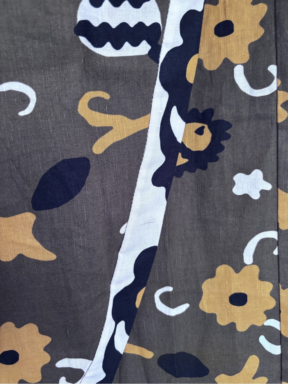 Zara Olive and Mustard Floral Wrap Midi Skirt - Picture 2 of 2